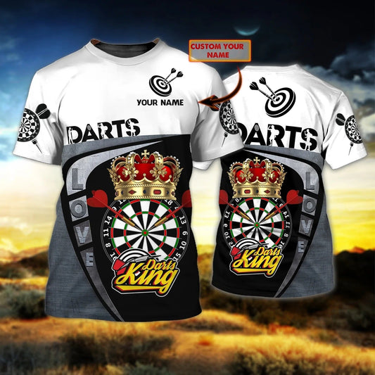 Personalized 3D All Over Print Dart King T Shirt Men Women Gift For Dart Lovers TO1825