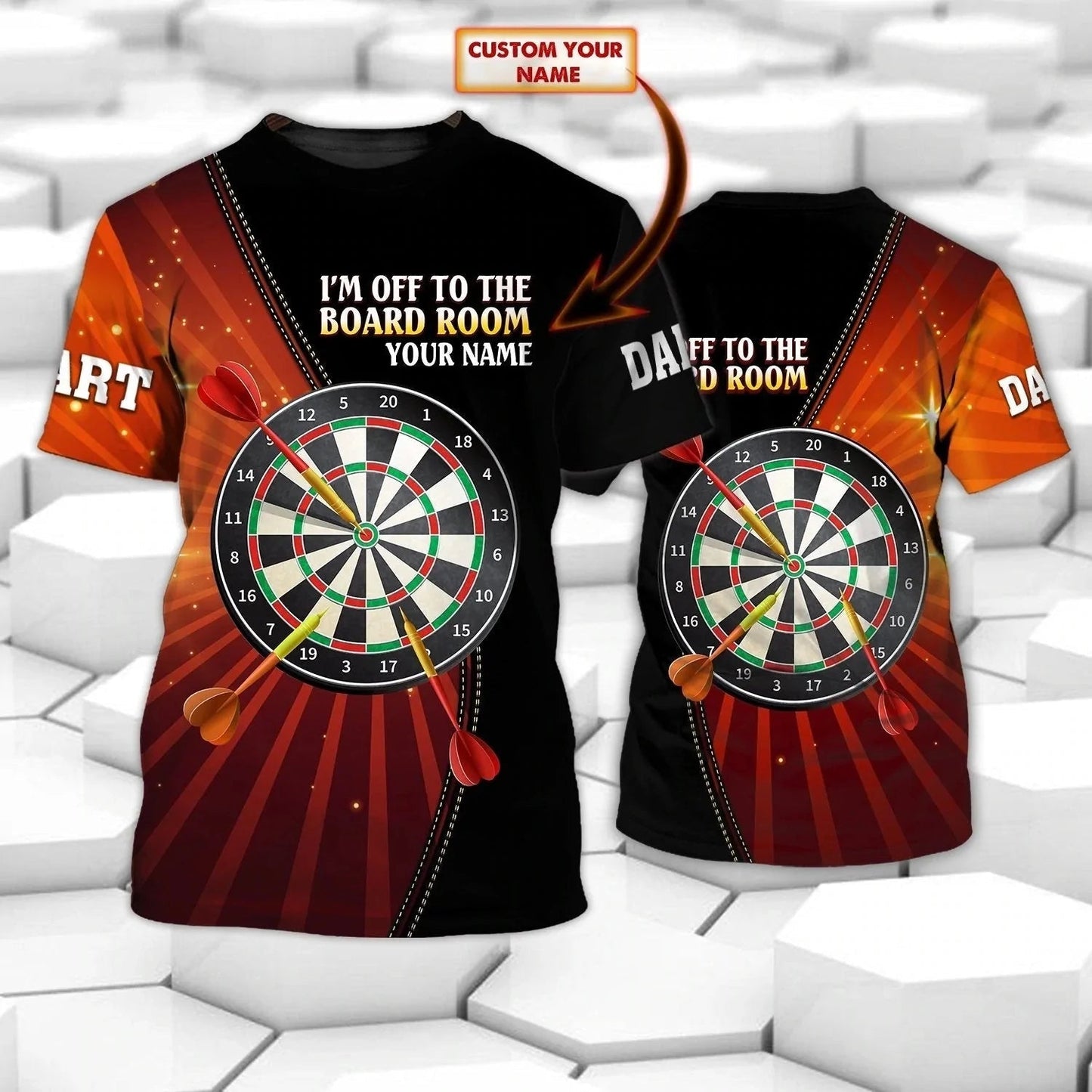 Personalized Dart 3D Tshirt For Darts Player, Skull Dart T Shirt All Over Printing, Best Dart Player Gift TO2857