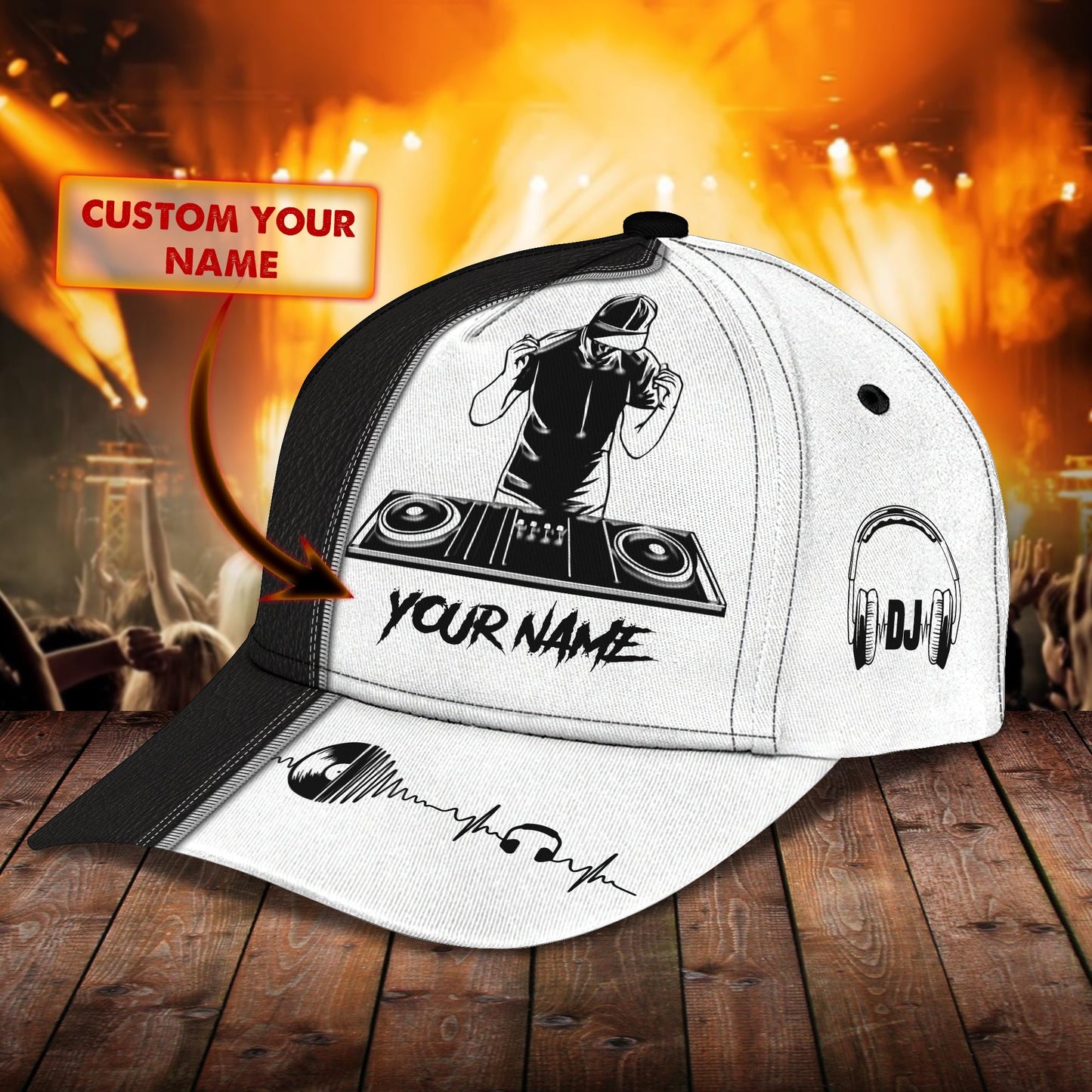 3D Classic Cap Dj Dj Personalized Name Cap Lasfour CA0993