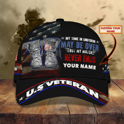 3D Classic Cap Veteran Personalized Name Cap 03 Lasfour CA2396