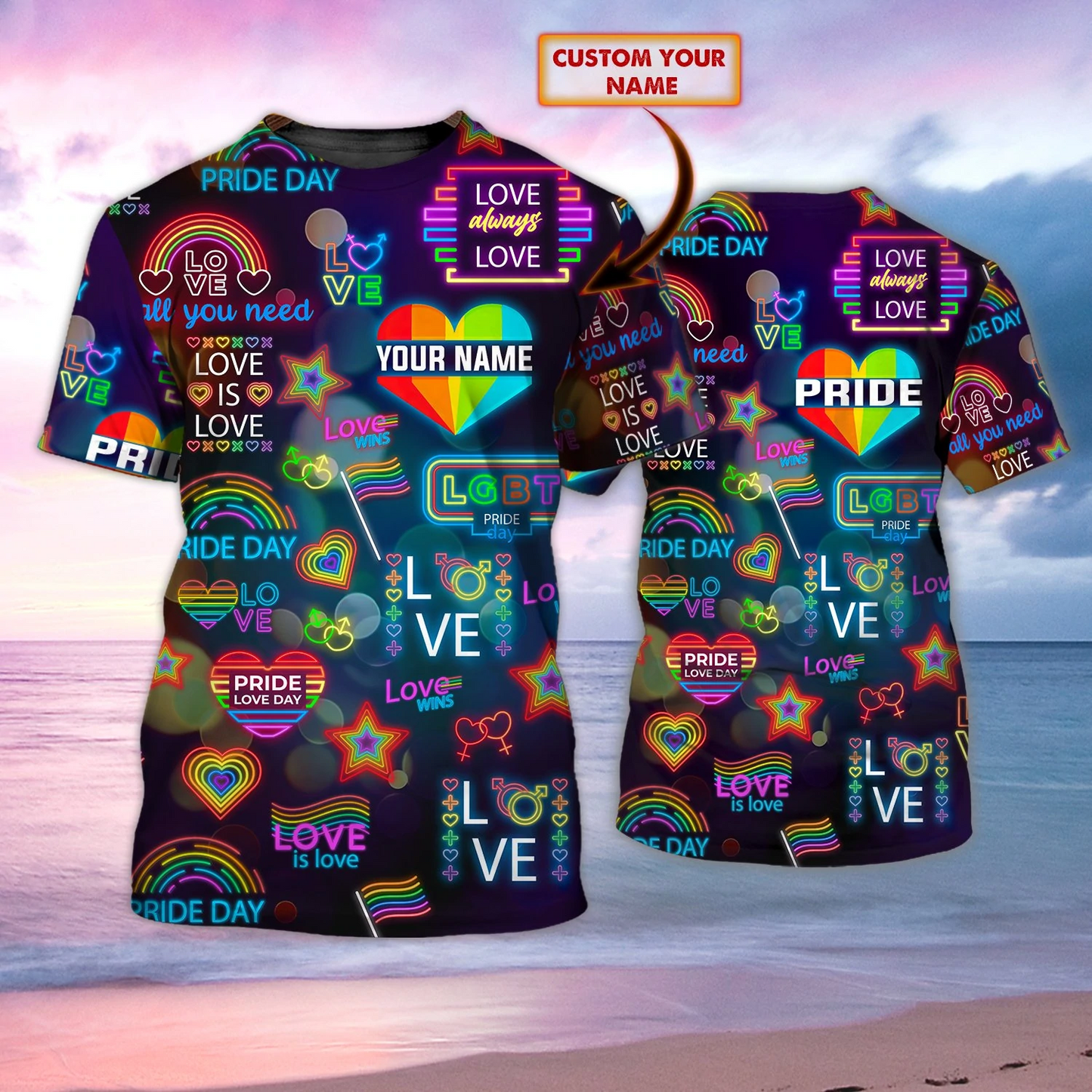 Customized With Name, Pride Shirt For Gaymer, Lesbian Lgbt 3D T Shirt, Love Is Love, Lgbt Pride Day LO0629