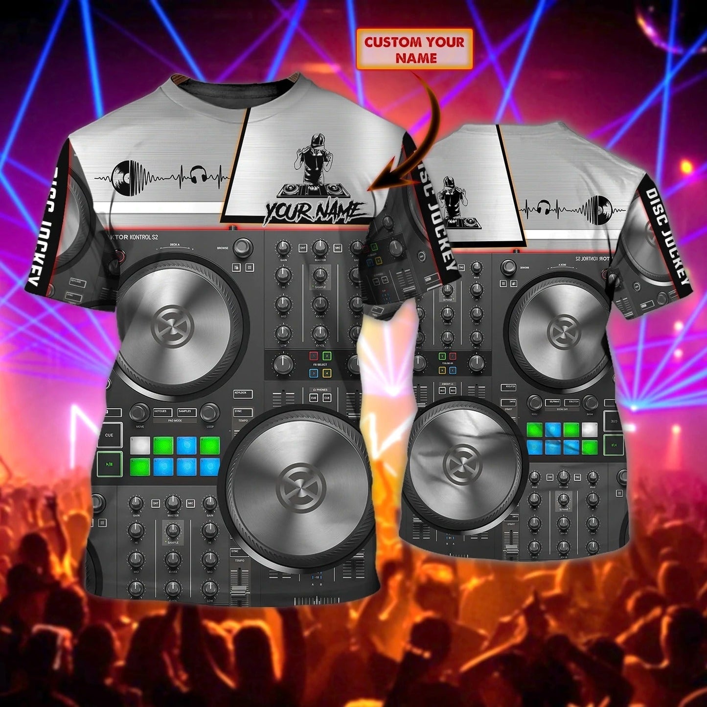 Personalized Disc Jockey Shirt, 3D All Over Print Tee Shirts For Dj Man, Dj Friends Gifts, Birthday Gift Dj TO0051