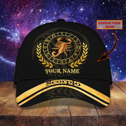 3D Classic Cap Scorpio 001 Personalized Name Cap Lasfour CA2283