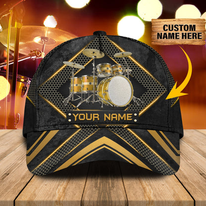 3D Classic Cap Drum 05 Personalized Name Cap Lasfour CA0779