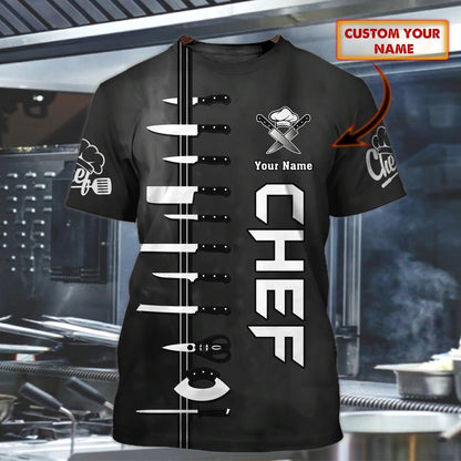 Custom 3D All Over Print Shirt For Chef, Master Chef Tshirt, Sublimation Cooker Shirt, Cooking 3D Shirts TO0260