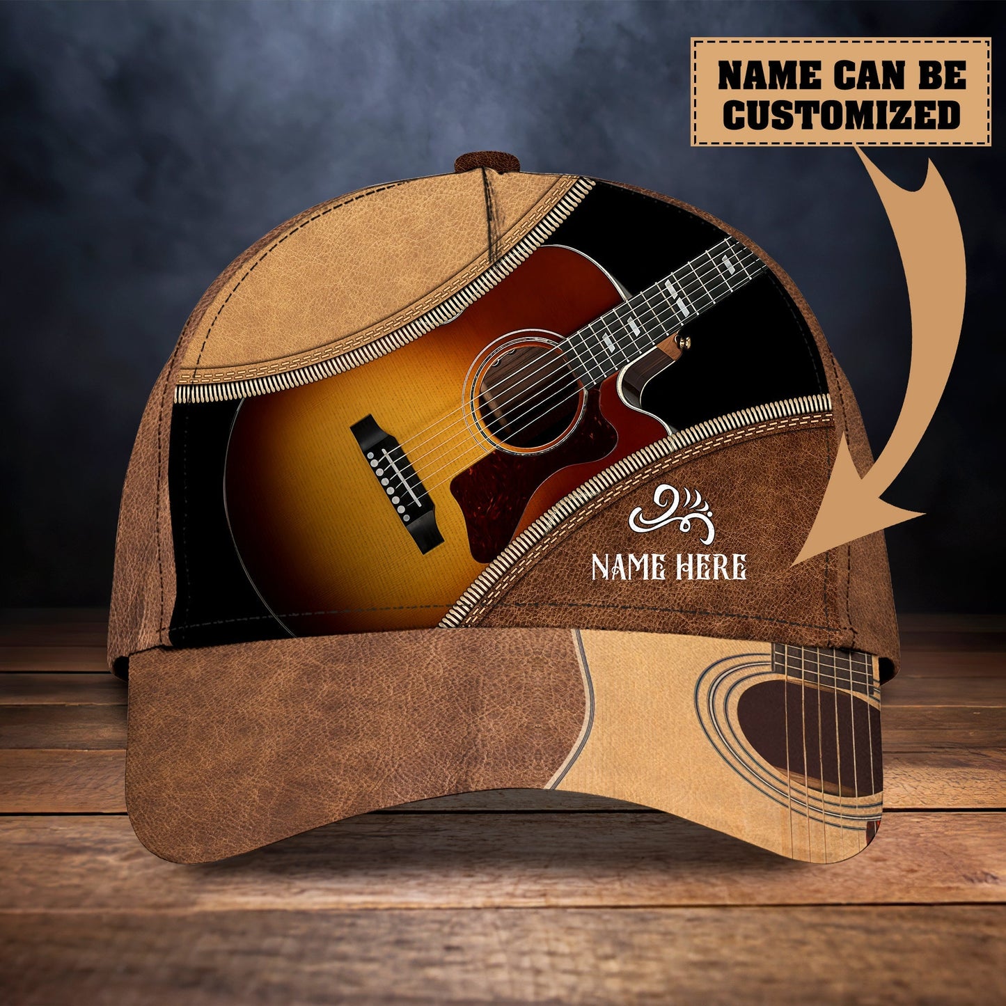 3D Classic Cap Guitar Classic Custom Name Classic Cap Lasfour CA0559