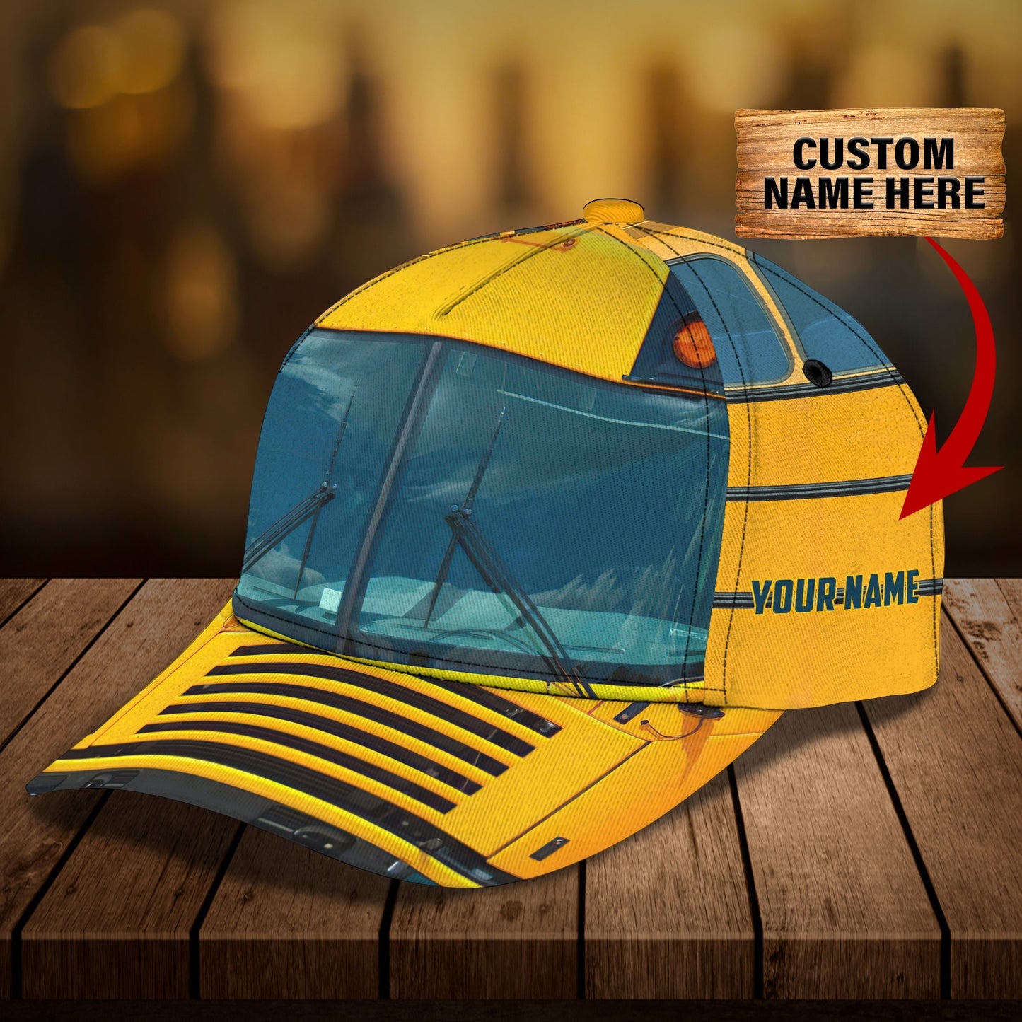 3D Classic Cap Bus Driver Personalized Name Cap Lasfour CA0645