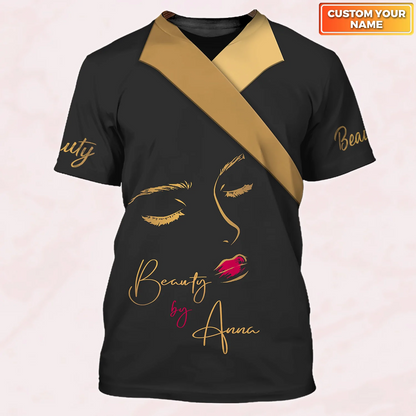 Custom Name Beauty Tshirt, Beauty Make Up Shirt For Women, Beauty Technician Gifts TO2643