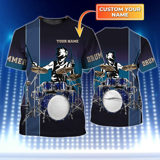 Personalized Drummer 3D Shirt Men Women Playing Drum Shirts Gift For A Drummer TO1904