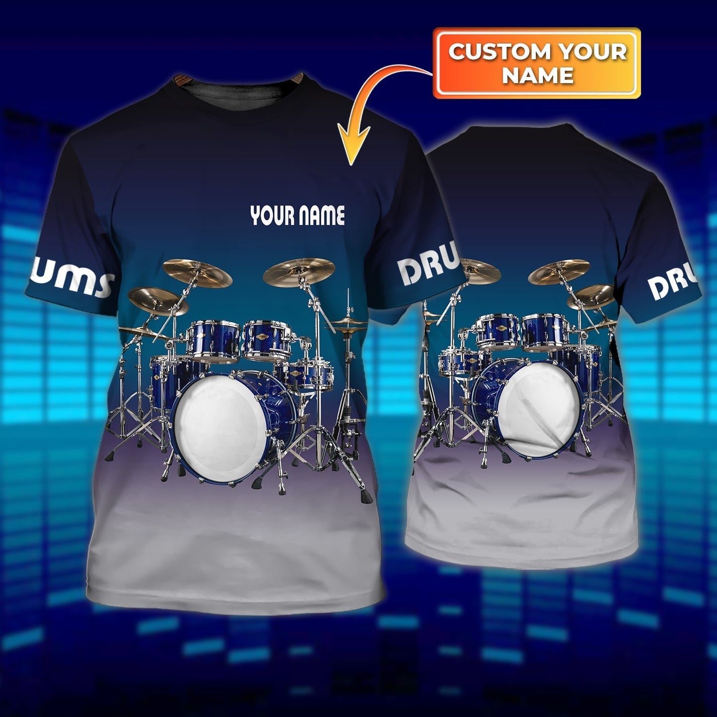 Personalized 3D All Over Print Drum Shirt Drummer T Shirt Men Women Drummer Gifts TO1866