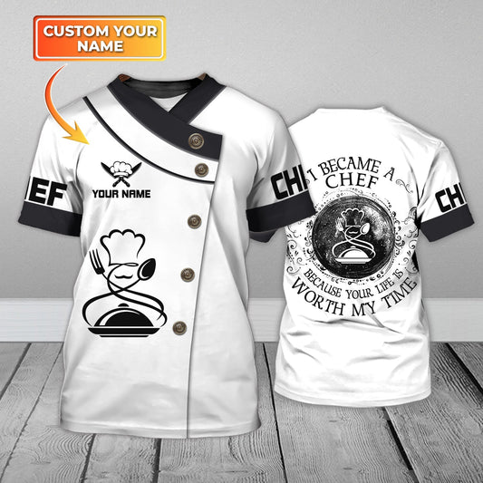 Customized 3D Full Printed Chef Shirt Cooking Lover Gifts Master Chef Shirts TO1322