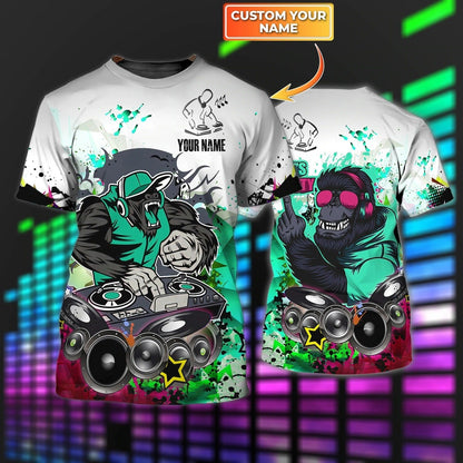 Dj Cat 3D All Over Print Shirt, To My Son Daughter Dj Lover, Boyfriend Dj Deezay Gifts, Dj Shirts TO0046