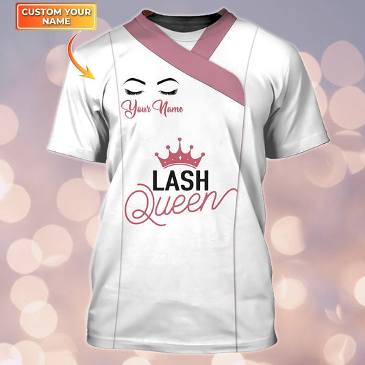 Personalized 3D All Over Print Lash Queen Eyelash Technician T Shirts Men Women TO1324