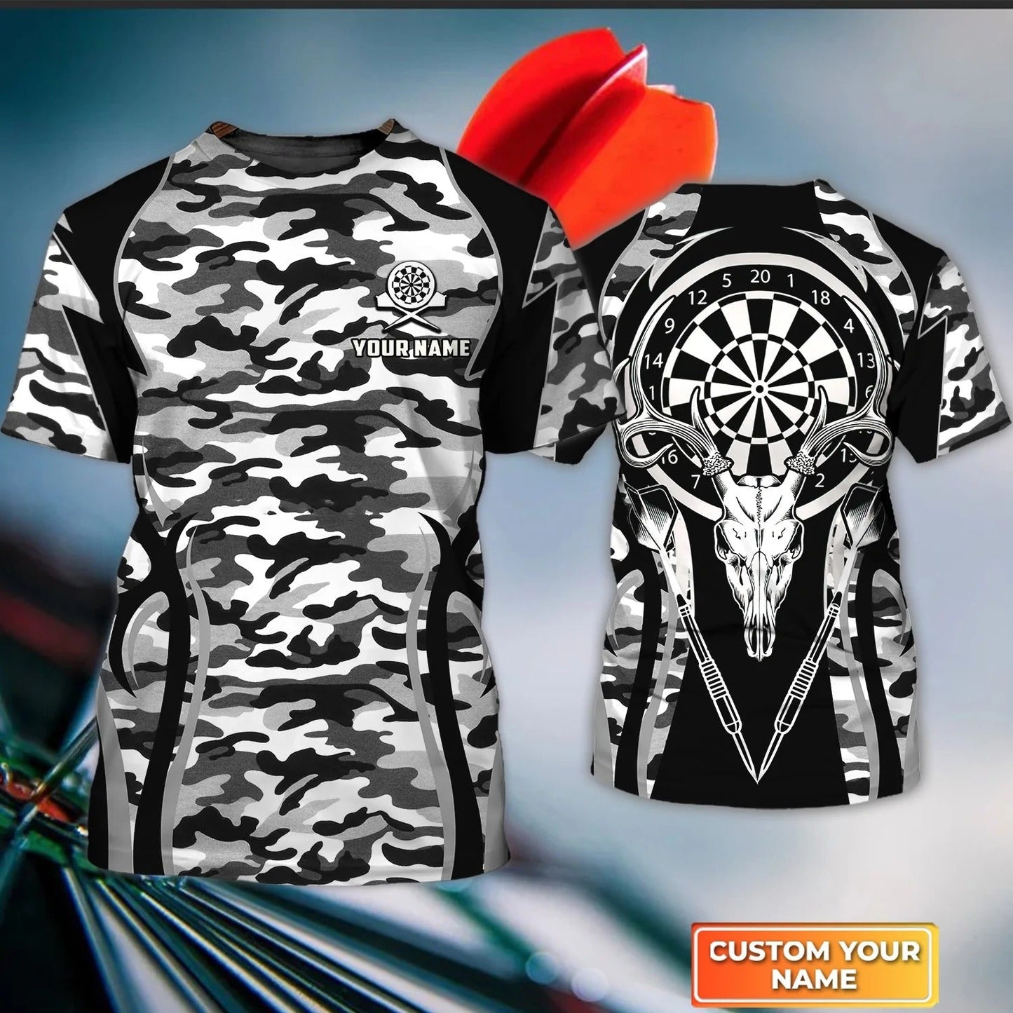 Custom Dart and Deer 3D T Shirt Camo Pattern TO1824