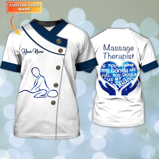 Personalized 3D Tshirt Tad Massage Therapist Bule Shirt Men Women TO1137