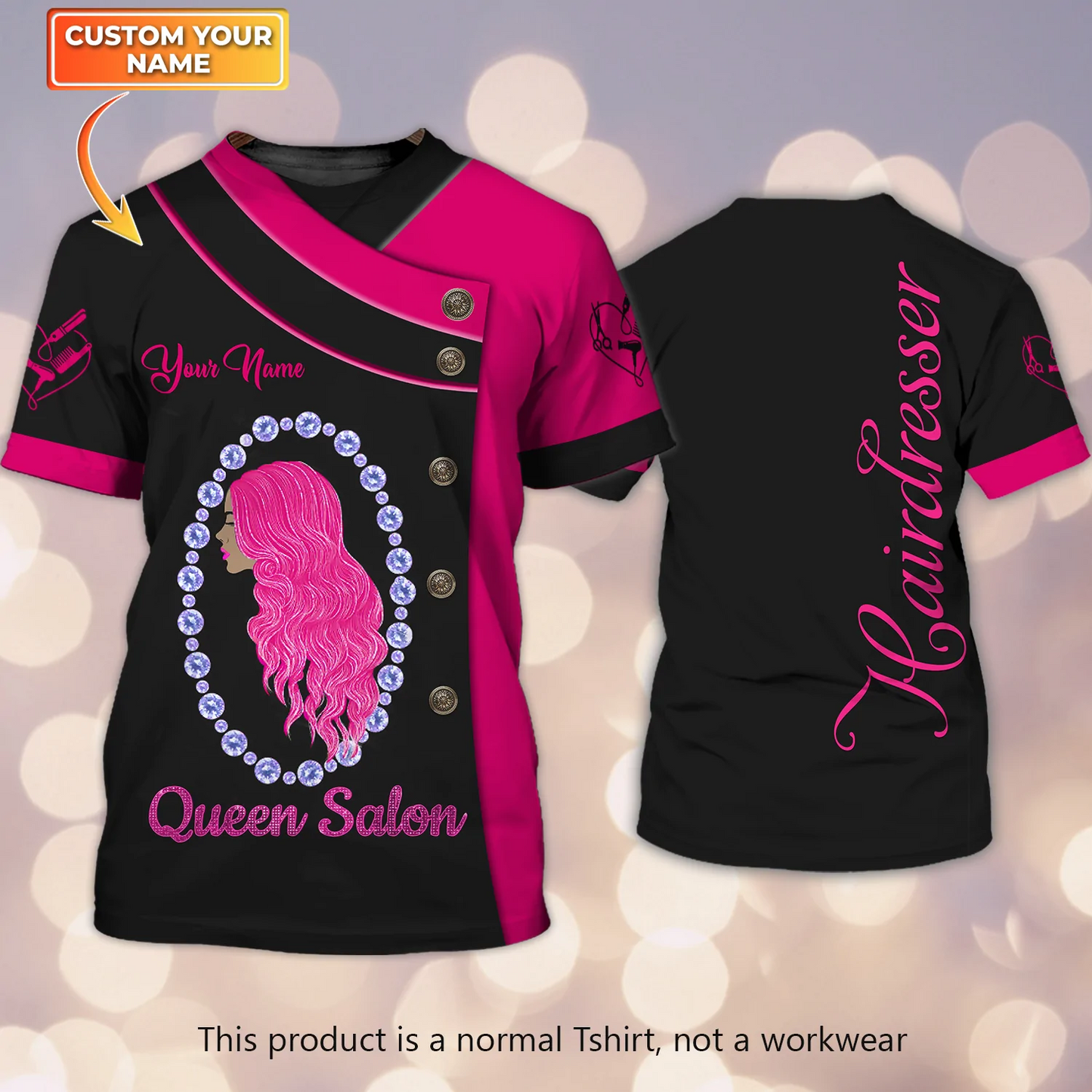 Queen Salon Hairdresser Shirt Personalized 3D Tshirt Tad TO2728