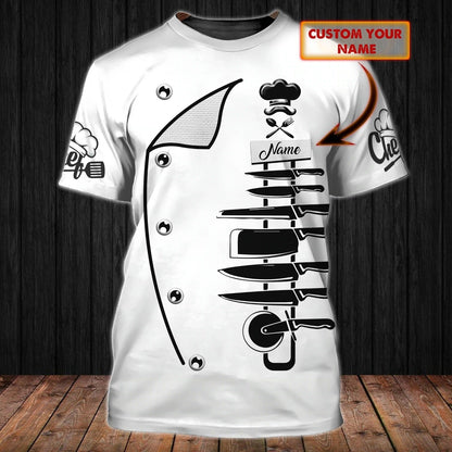 Custom 3D All Over Print Shirt For Chef, Master Chef Tshirt, Sublimation Cooker Shirt, Cooking 3D Shirts TO0260