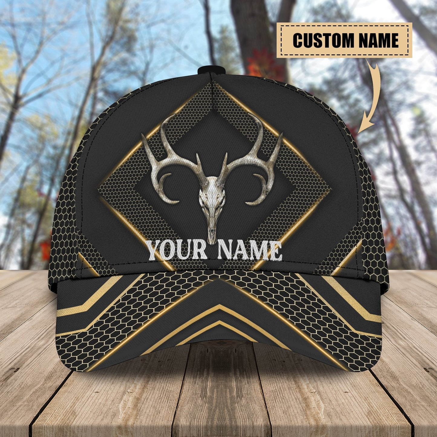 3D Classic Cap Hunting Personalized Name Cap 4 Lasfour CA1842