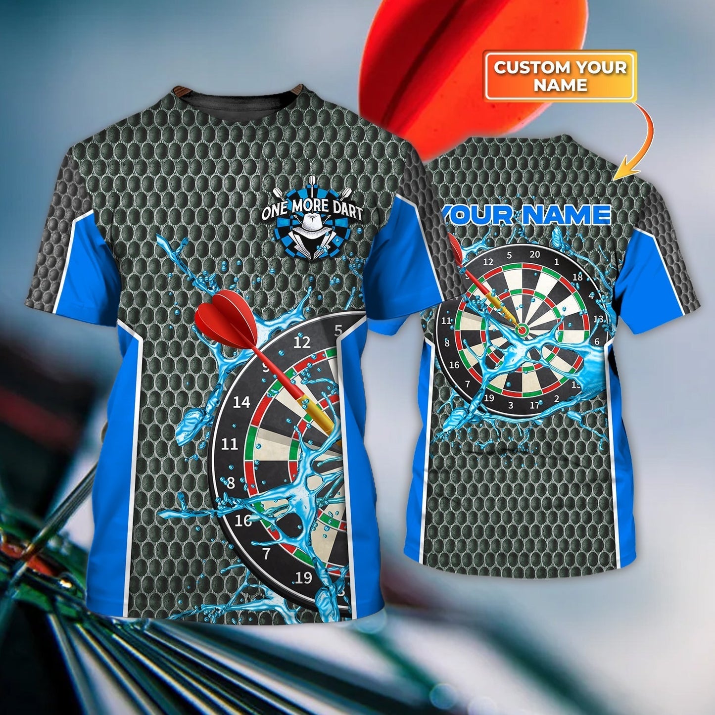 Personalized One More Dart Shirt For Son And Husband, Love Dart T Shirt, Dart Player 3D Shirts TO0895