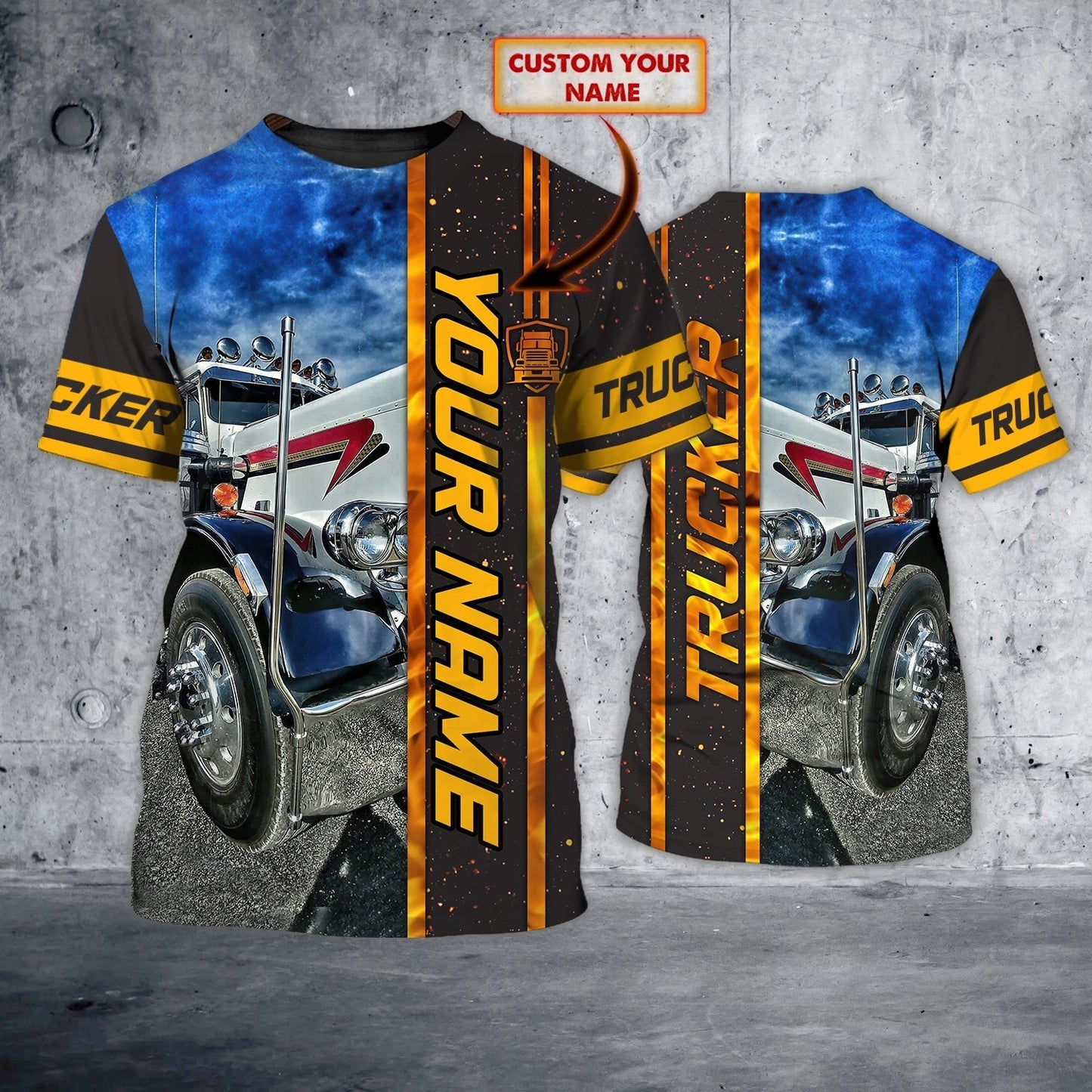 3D All Over Printed Trucker T Shirt Custom Shirt For Truck Driver TO1713