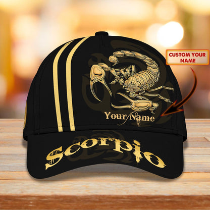 3D Classic Cap Scorpio Personalized Name Cap Lasfour CA1995