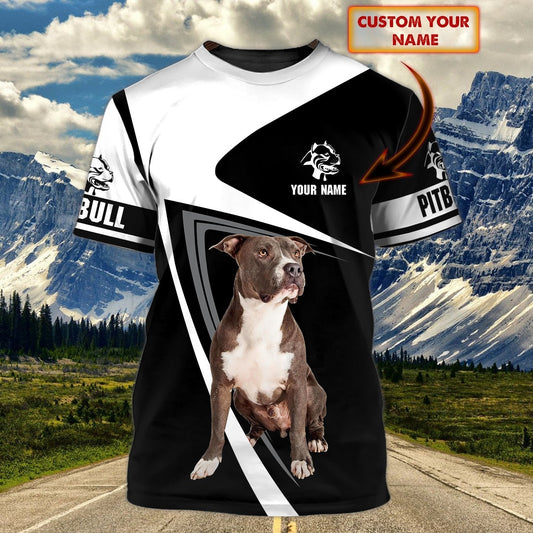 Custom Name Pitbull Sublimation On Shirt, Shirt For Pitbull Lovers TO1101