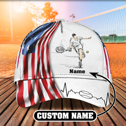 3D Classic Cap Tennis personalized Name Cap Lasfour CA1196