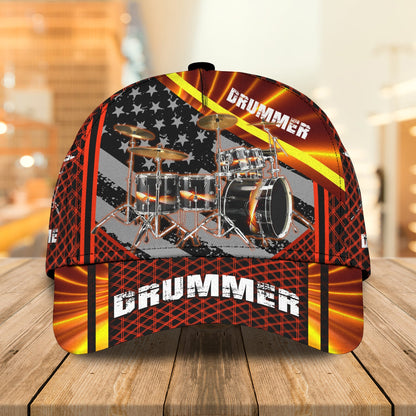 3D Classic Cap Drum Personalized Name Cap 06 Lasfour CA0866