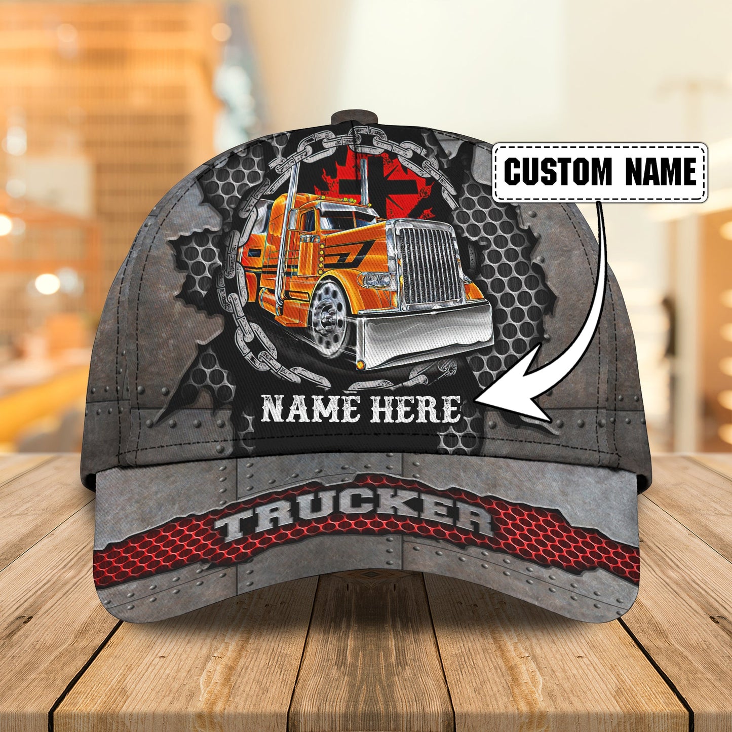 3D Classic Cap Trucker Personalized Name Cap Lasfour CA0730