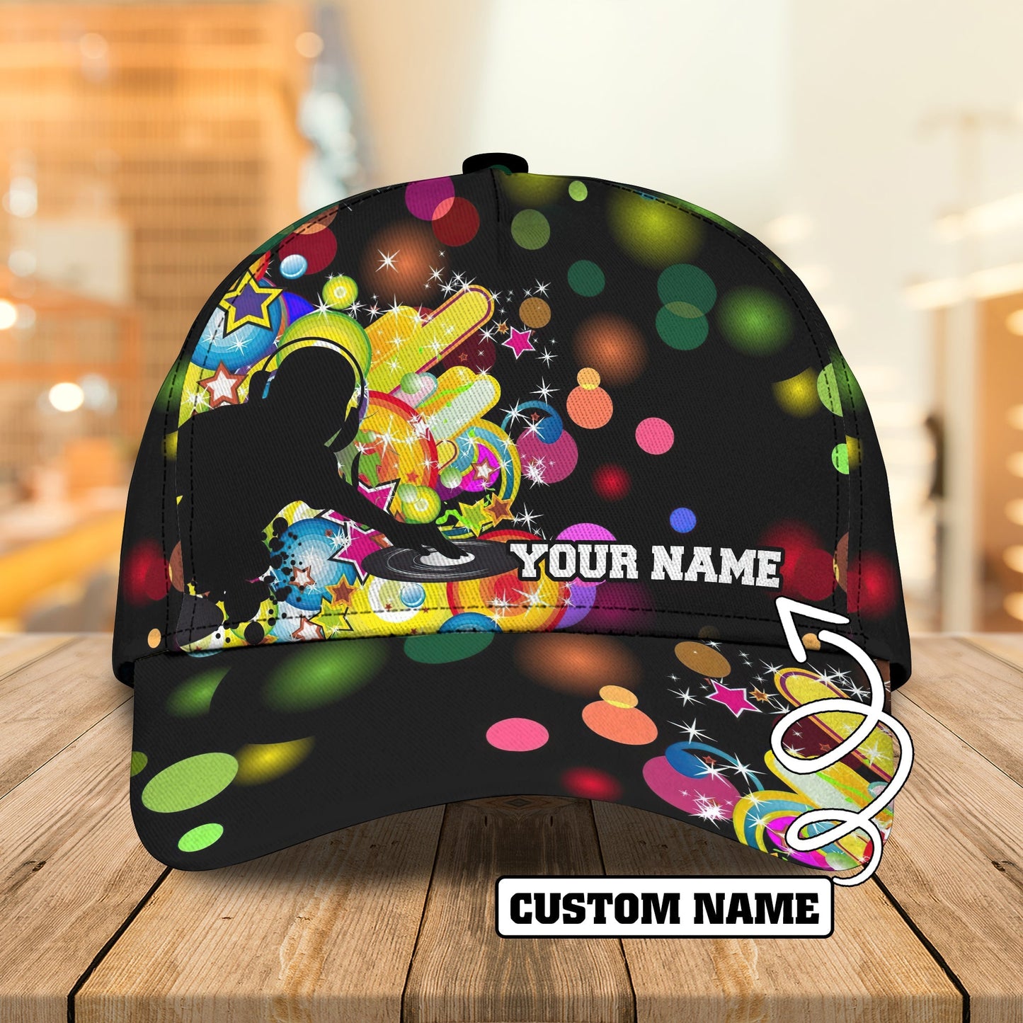 3D Classic Cap Dj 02 Personalized Name Cap Lasfour CA1058