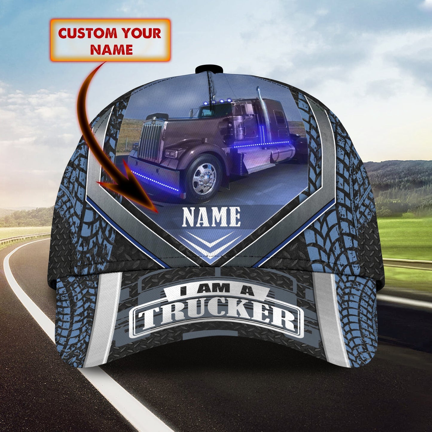 3D Classic Cap I Am A Trucker Personalized Name Cap Lasfour CA0510