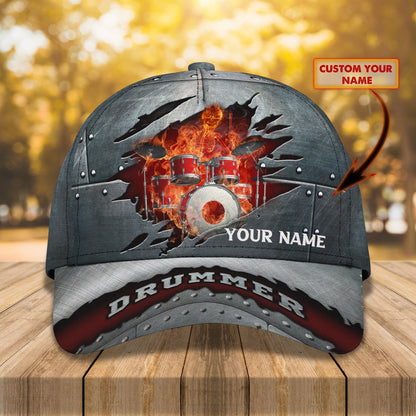 3D Classic Cap Drum Personalized Name Cap 143 Lasfour CA0876