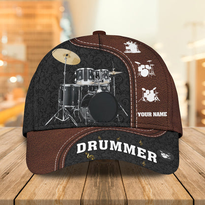 3D Classic Cap Drum Lovers 010 Personalized Name Cap Lasfour CA0739