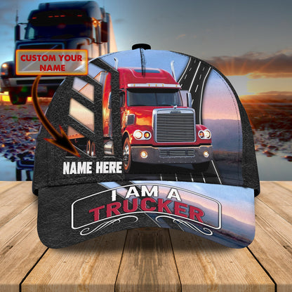 3D Classic Cap I Am Trucker 2 Personalized Name Cap Lasfour CA0533