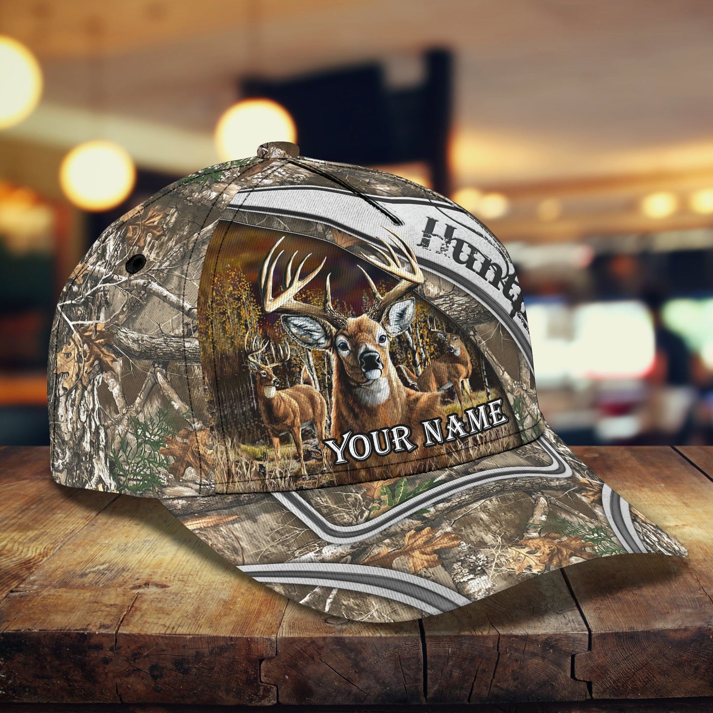 3D Classic Cap Hunting Personalized Name Cap 10 Lasfour CA2450