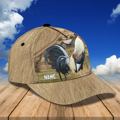 3D Classic Cap Rooster Personalized Name Cap 008 Lasfour CA0741