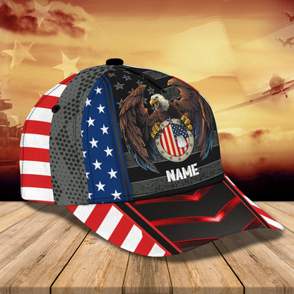 3D Classic Cap Veteran Personalized Name Cap Lasfour CA0684