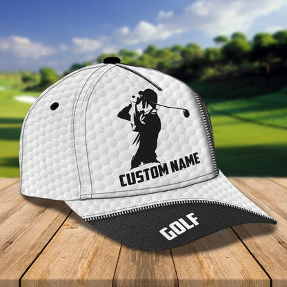 Personalized Golf Mens Cap Hat Full Printing, 3D Baseball Cap For Gofler, Dad Golf Gifts, Father Day Golfer Gift CO0359