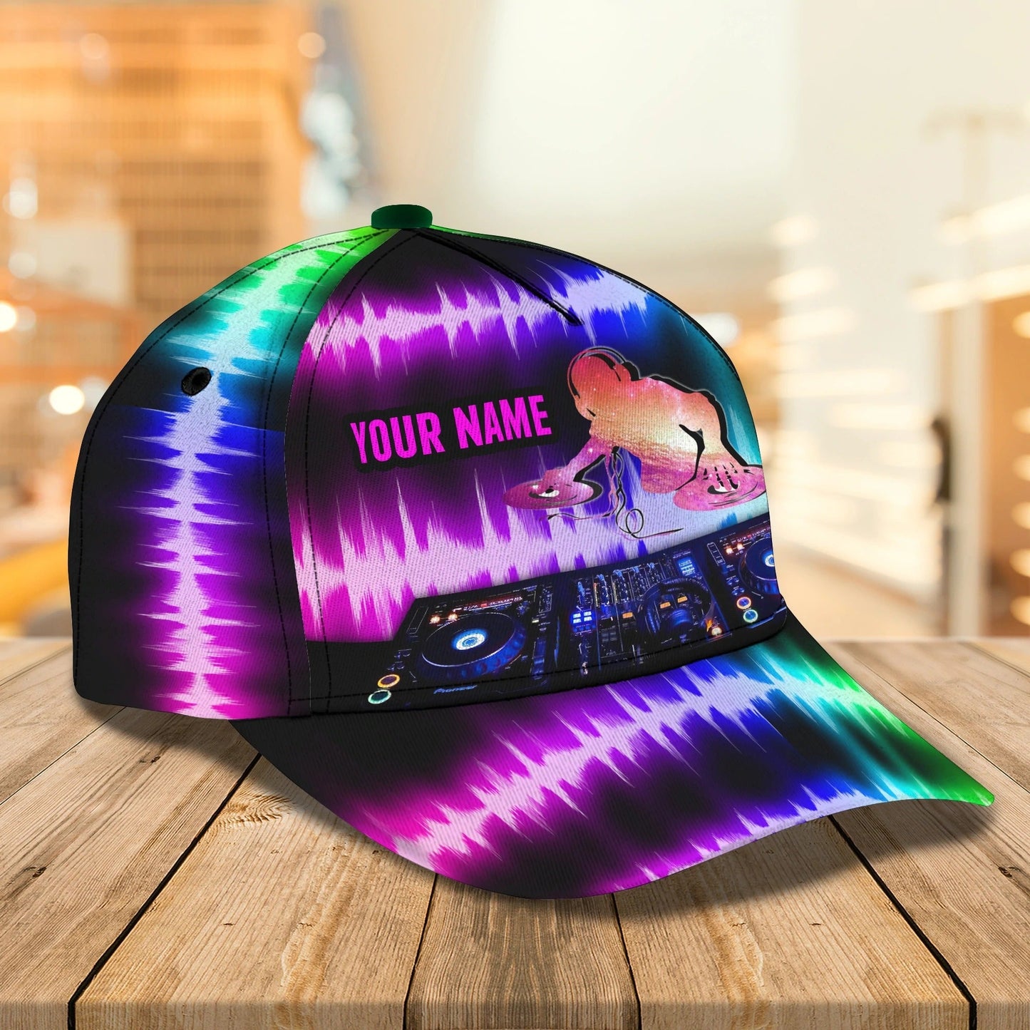 Personalized Colorful 3D Classic Cap Hat For Disc Jockey, Dj Baseball Cap Hat, Nonstop Bar Club Cap Hat For Him Her CO0537