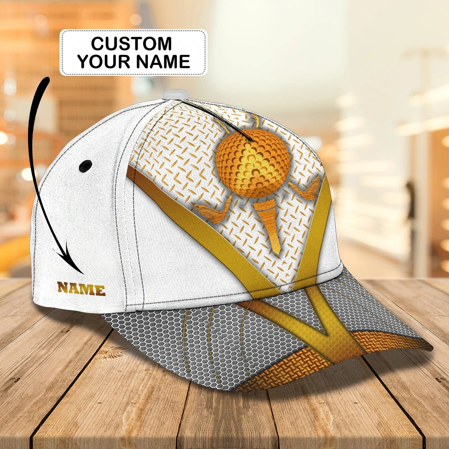 Custom Name 3D Full Print Cap Gifts For A Golf Lover, Golfing Cap Hat For Men, Summer Cap For Golfer CO0372