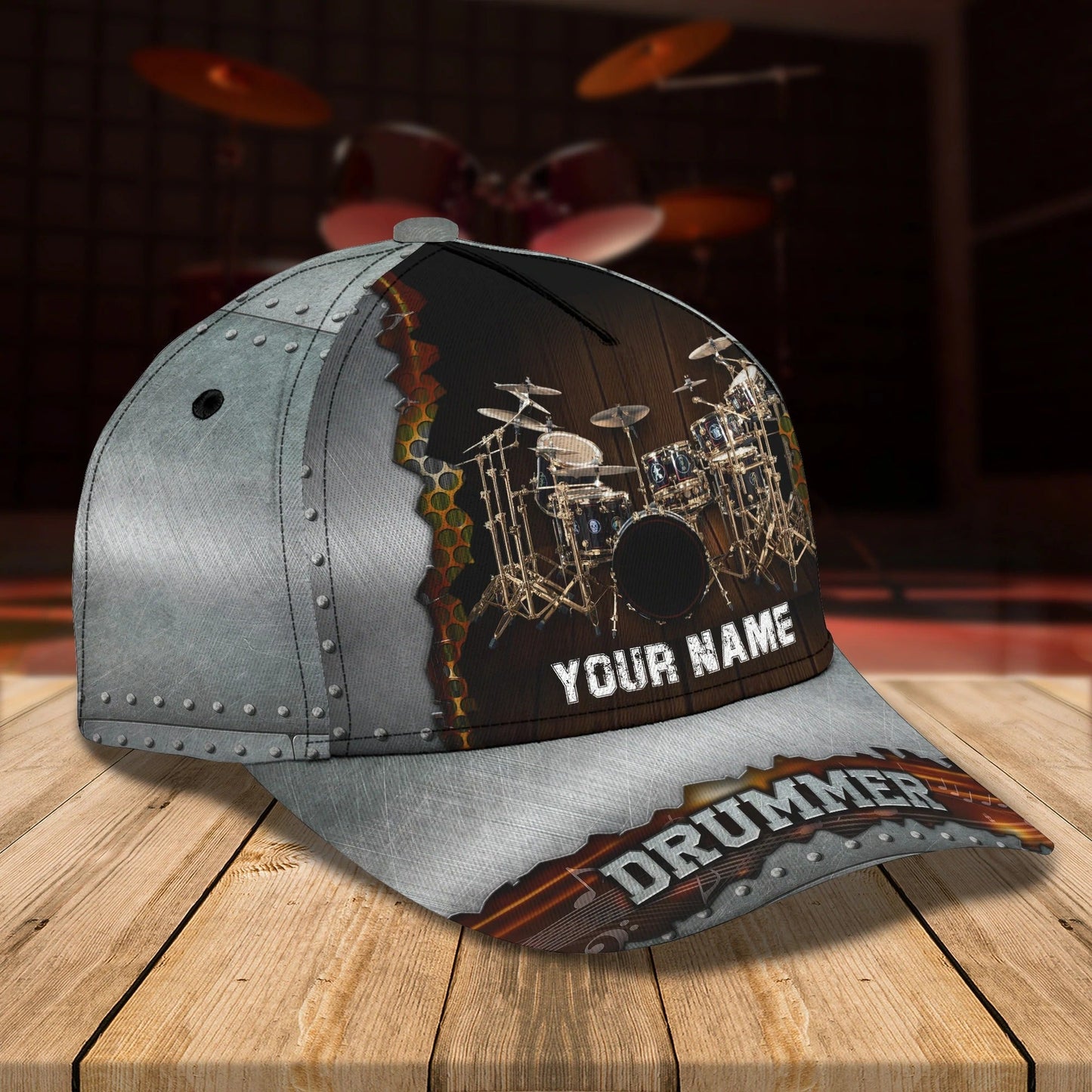 Personalized 3D Full Print Drum Cap Hat, To My Husband Drummer Gift, To My Boy Drummer, Drummer Cap Hat CO0448