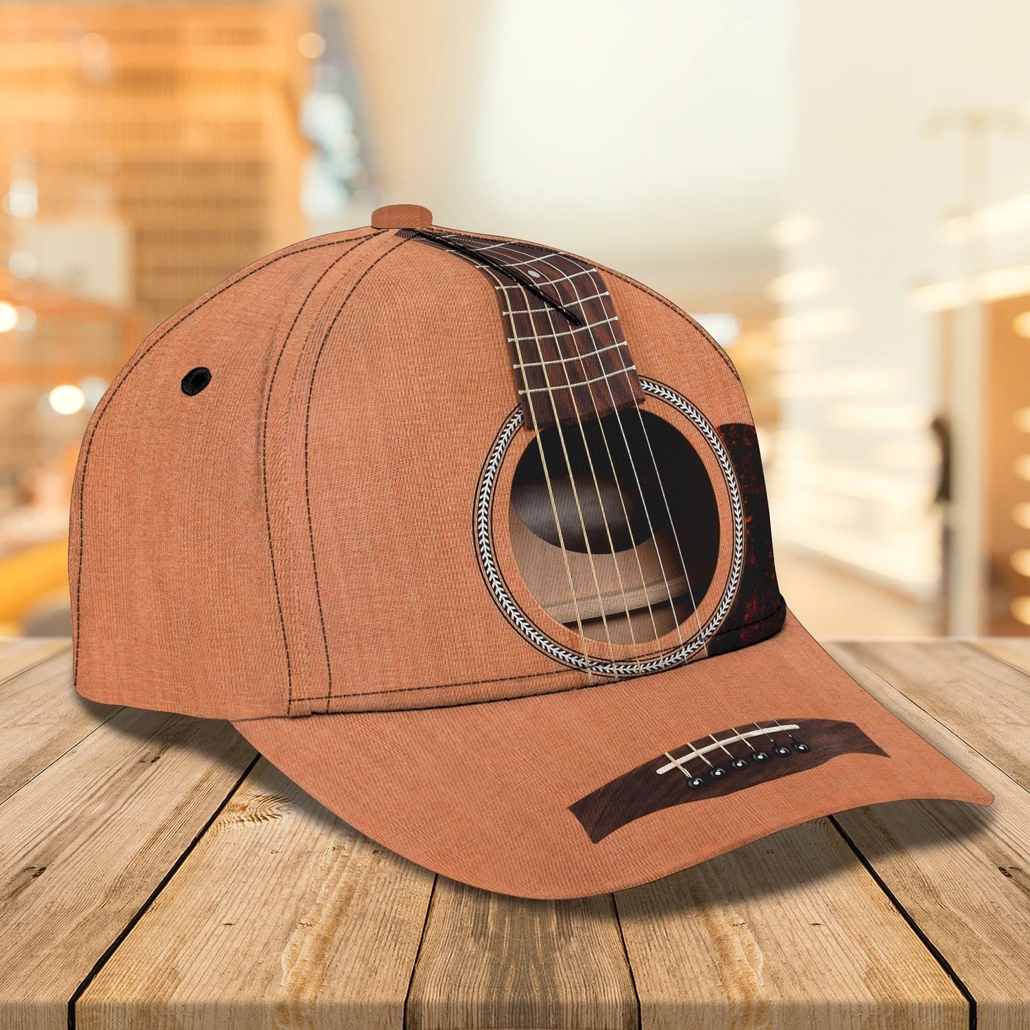 Personalized Guitar Caps Hat, 3D All Over Print Baseball Cap For Guitar Man, Present Guitar Lovers CO0421