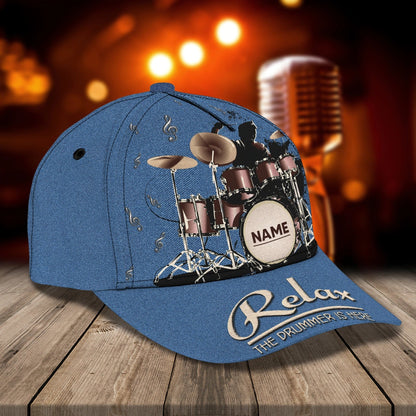 Personalized Drum Baseball Cap For Man And Woman, Birthday Present To Drummer, Drummer Summer Cap Hat CO0449