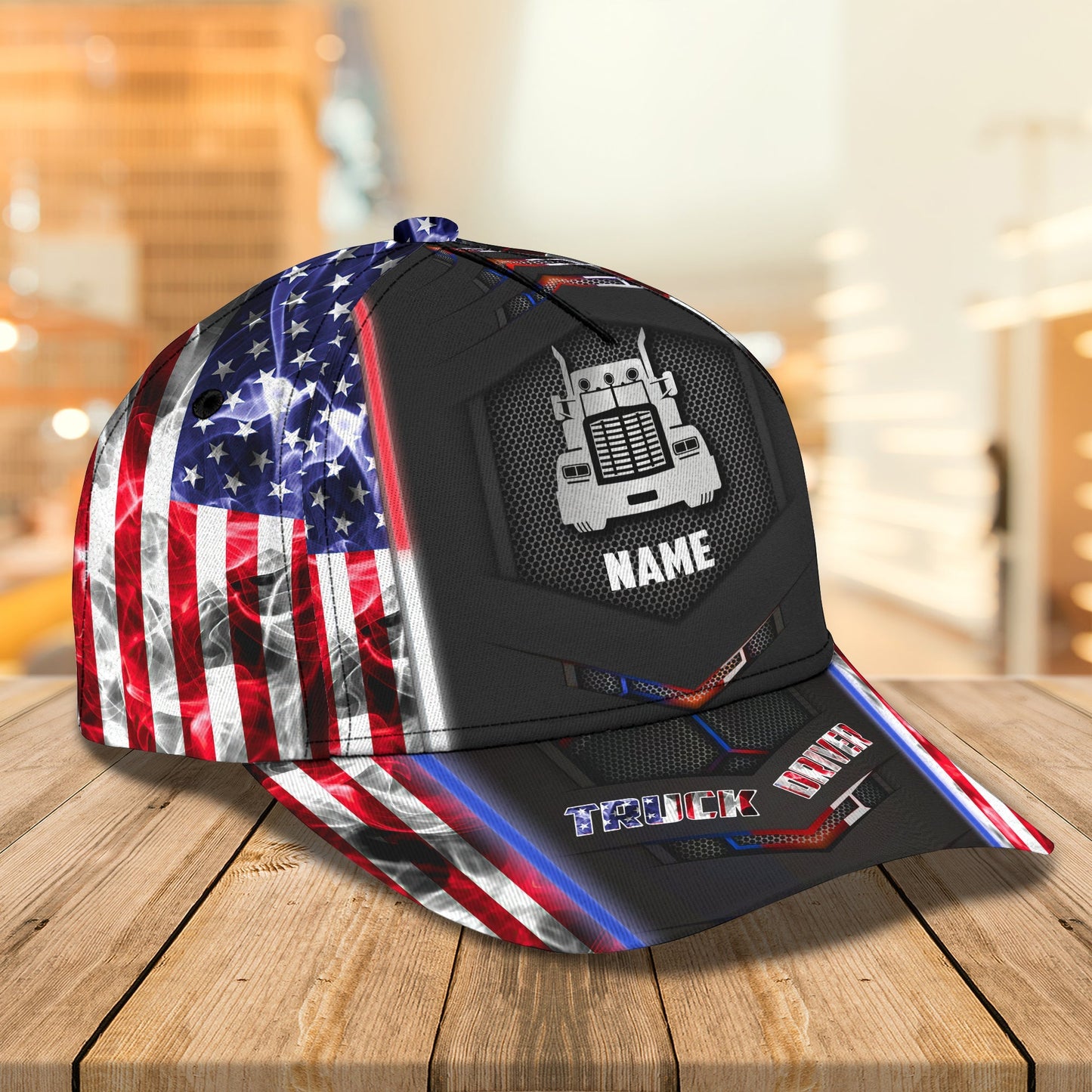 3D Classic Cap Trucker 01 Personalized Name Cap Lasfour CA0683