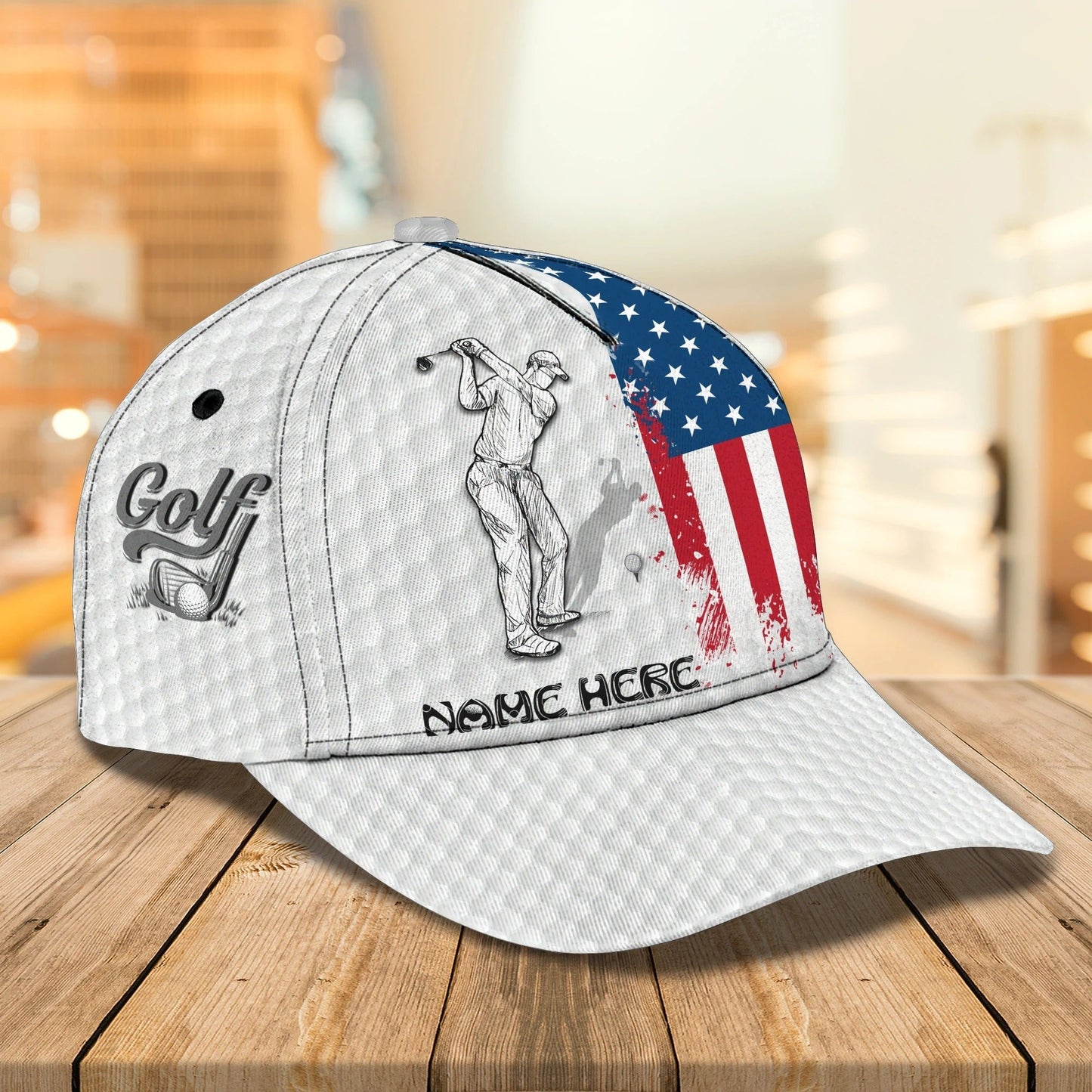 Personalized 3D Full Printed Baseball Cap For Golfer, Goft Men Caps, Golf Man Hat, Cool Golf Hats CO0346