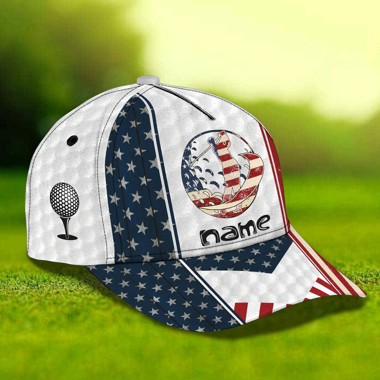 3D Full Print Classic Cap Hat For Golfer, American Golfer Gifts, Good Quality Golf Cap For Men And Woman CO0379