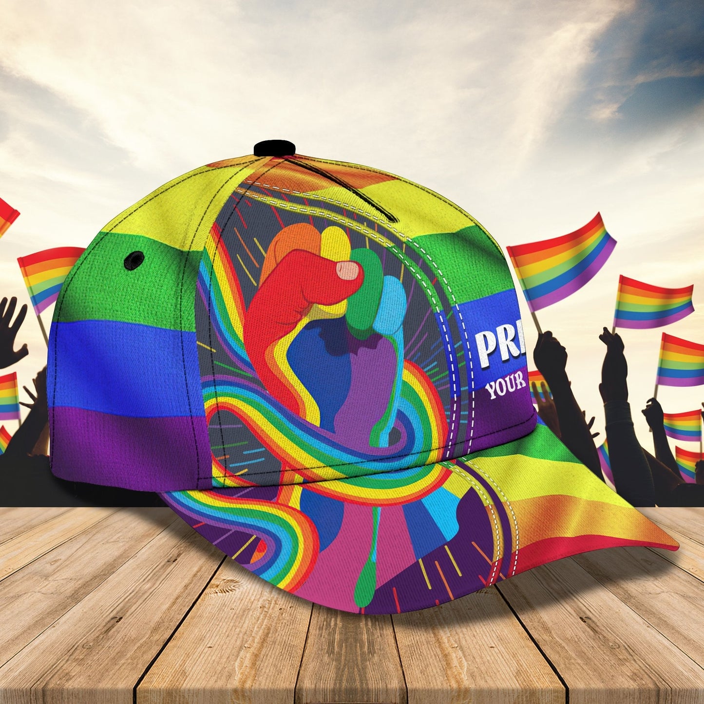 Lgbt Pride Personalized Name Cap, Gift For Pride Day CA0304