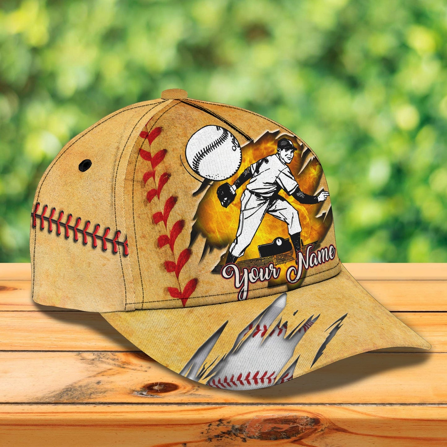 3D Classic Cap Baseball 04 Personalized Name Cap Lasfour CA0580