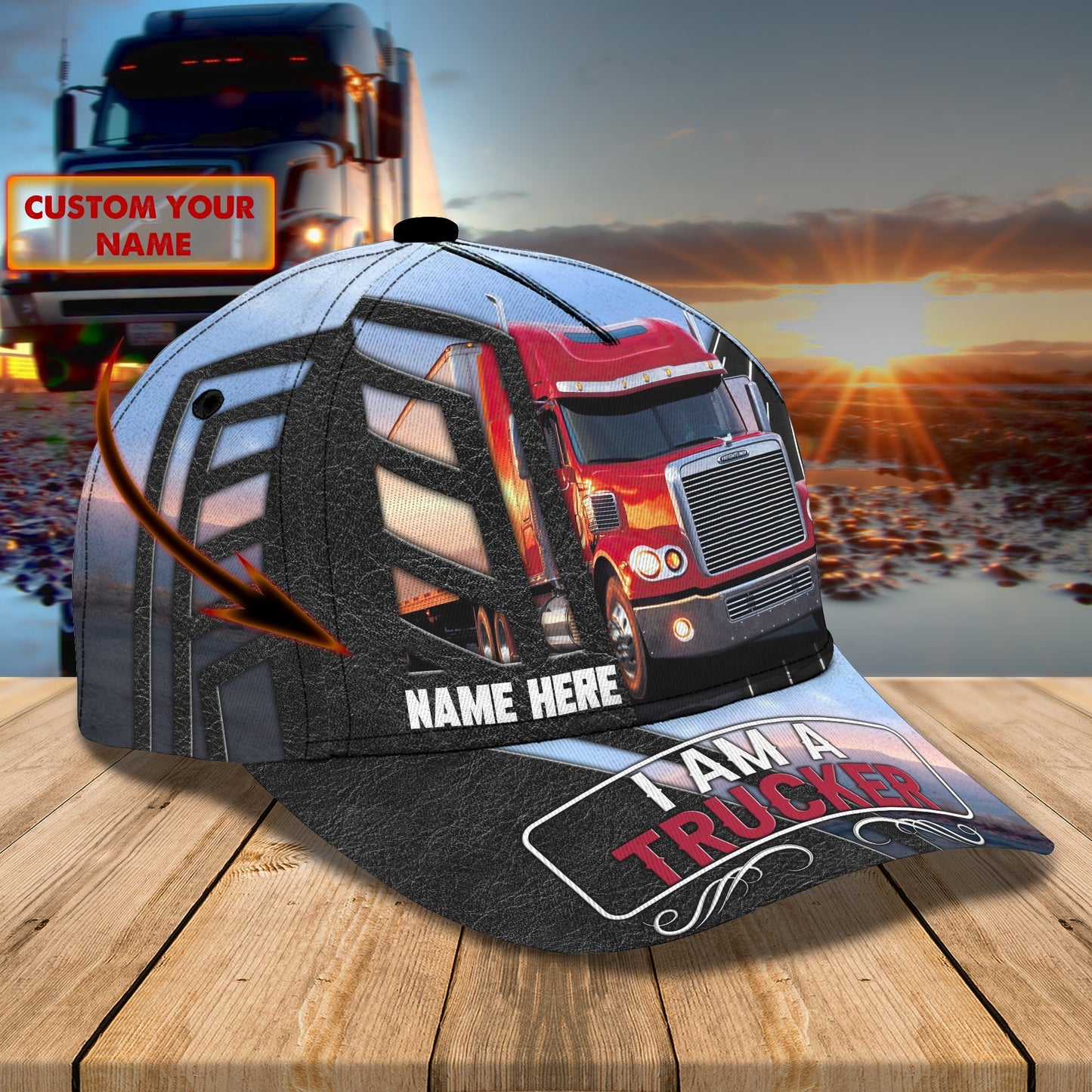 3D Classic Cap I Am Trucker 2 Personalized Name Cap Lasfour CA0533