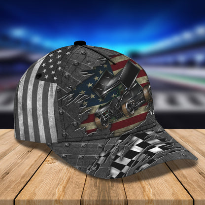 Customized Dirt Racing Crack 3D Cap Hat, Dirt Racing Baseball Cap, Classic Cap For Racer CO0558